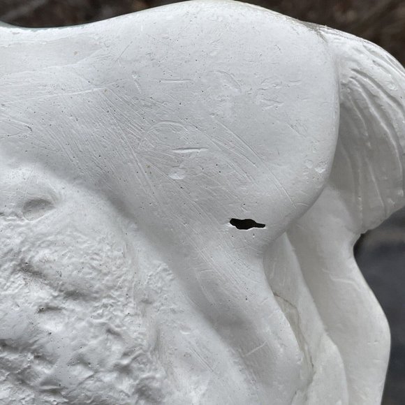 Vintage Early 20th C. Carnival Chalkware Prize Horse Glitter Painted Sculpture - Picture 12 of 16